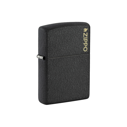Zippo 236ZL Classic Black Crackle® Zippo Logo
