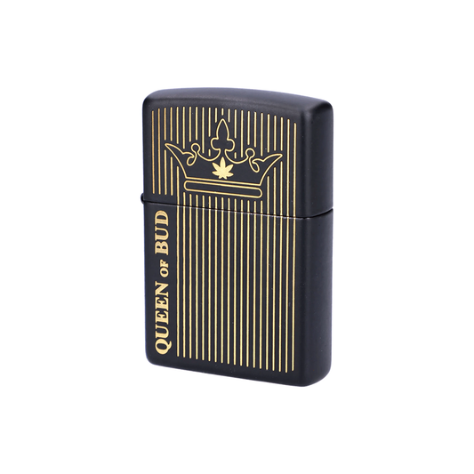 Zippo 116113 Queen of Bud Black Obsidian Vertical Flame