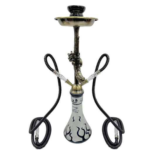 Zebra | 21" Smoke Wild West Gun 2-Hose Hookah