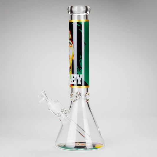 Z14" BM Design Glass Bong – 7mm Thick with Ice Catcher