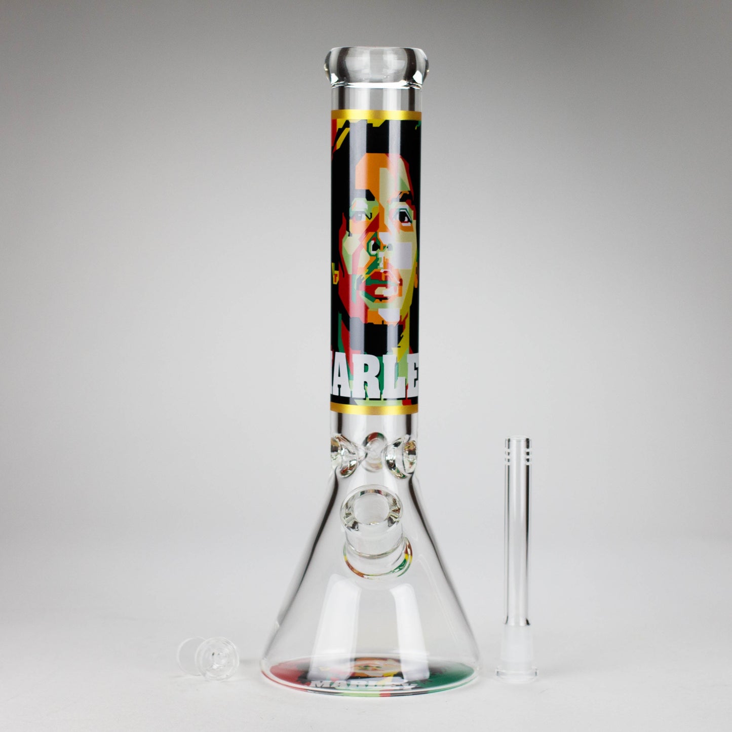 Z14" BM Design Glass Bong – 7mm Thick with Ice Catcher