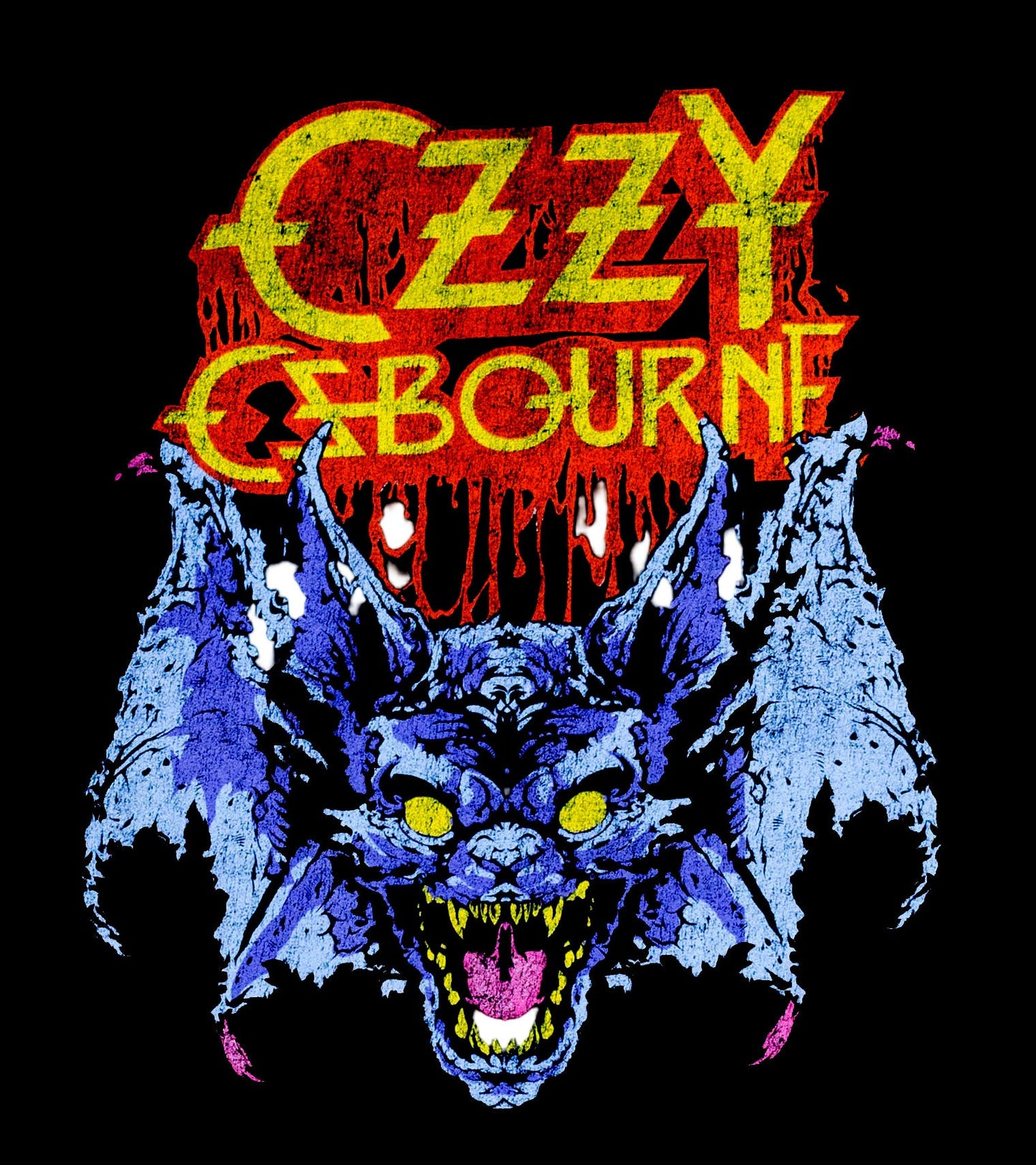 Ozzy Osbourne | “Bat Eyes” Short Sleeve Unisex Black T-Shirt – Officially Licensed Rock Band Tee