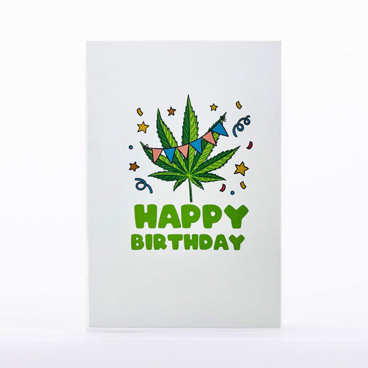 Intricate Greetings | Cannabis Leaf 3D pop-up Cards-Birthday
