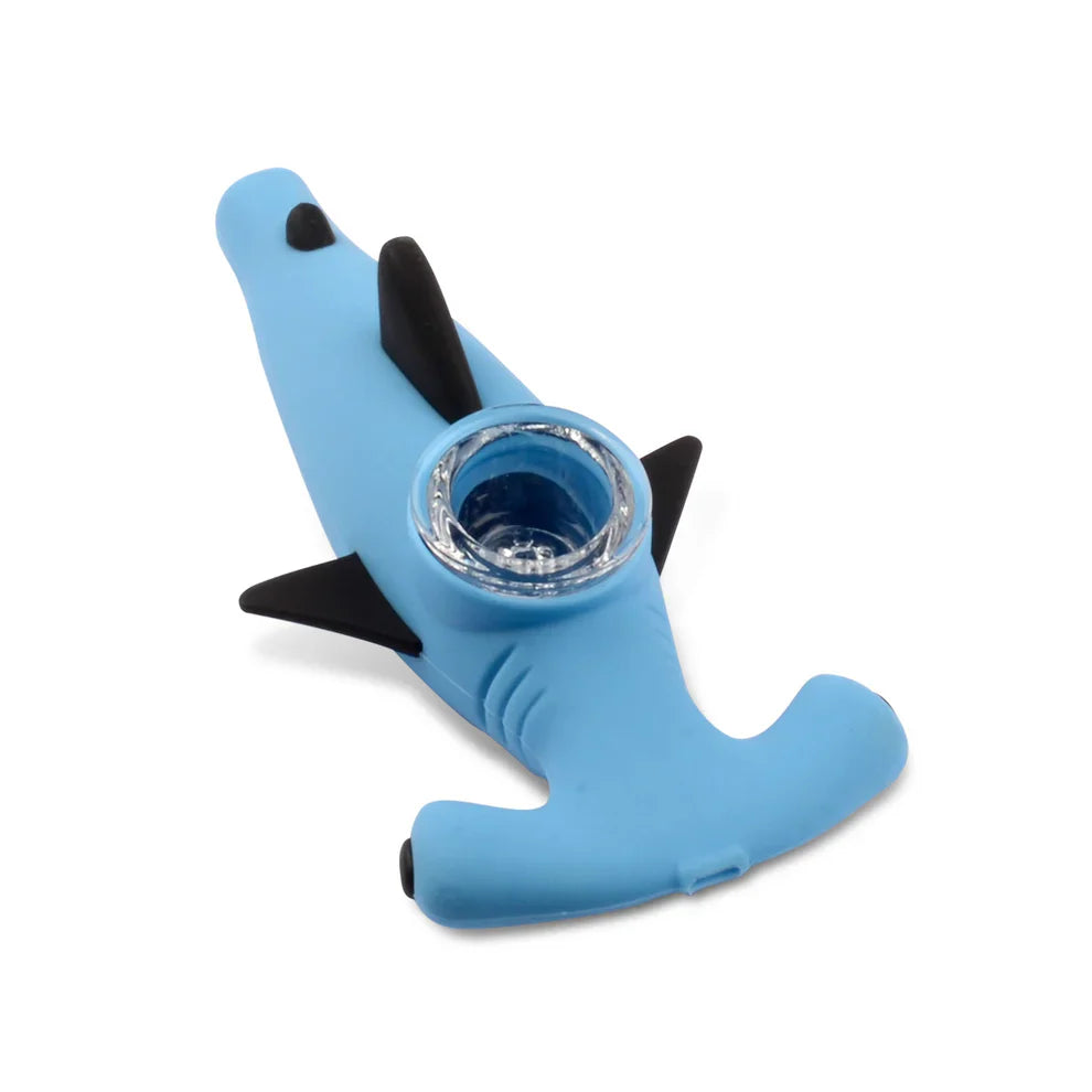 LIT® Silicone | 5" Hammerhead Shark Hand Pipe
