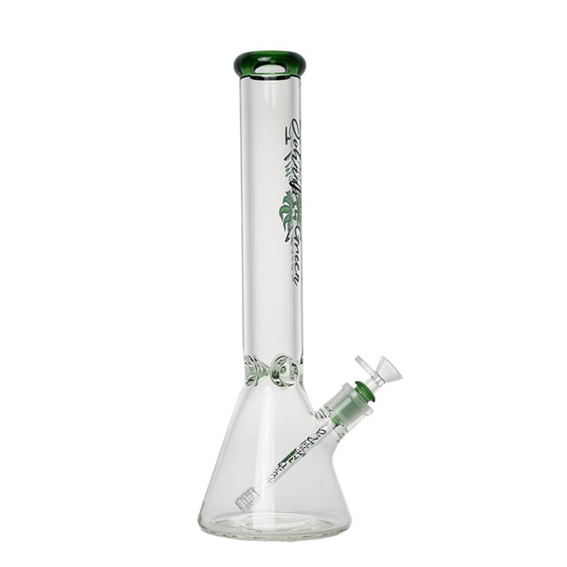 Johnny Green | 16″ 9mm Beaker with Elephant Joint and Grid Percolator Slide – Green (MJG-003)