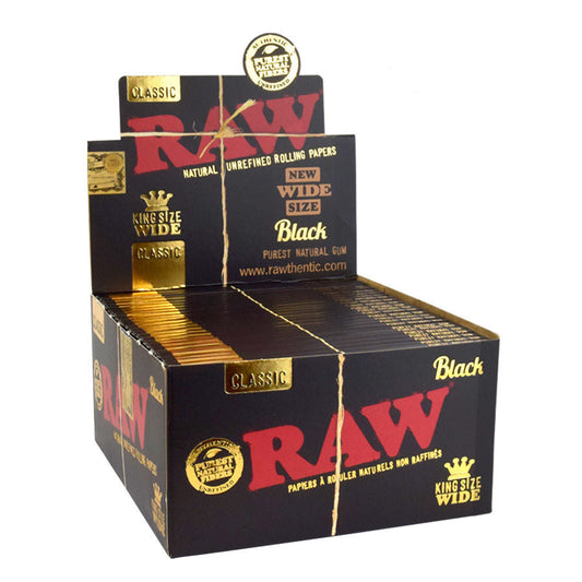 RAW | Black Natural Unrefined King size – WIDE