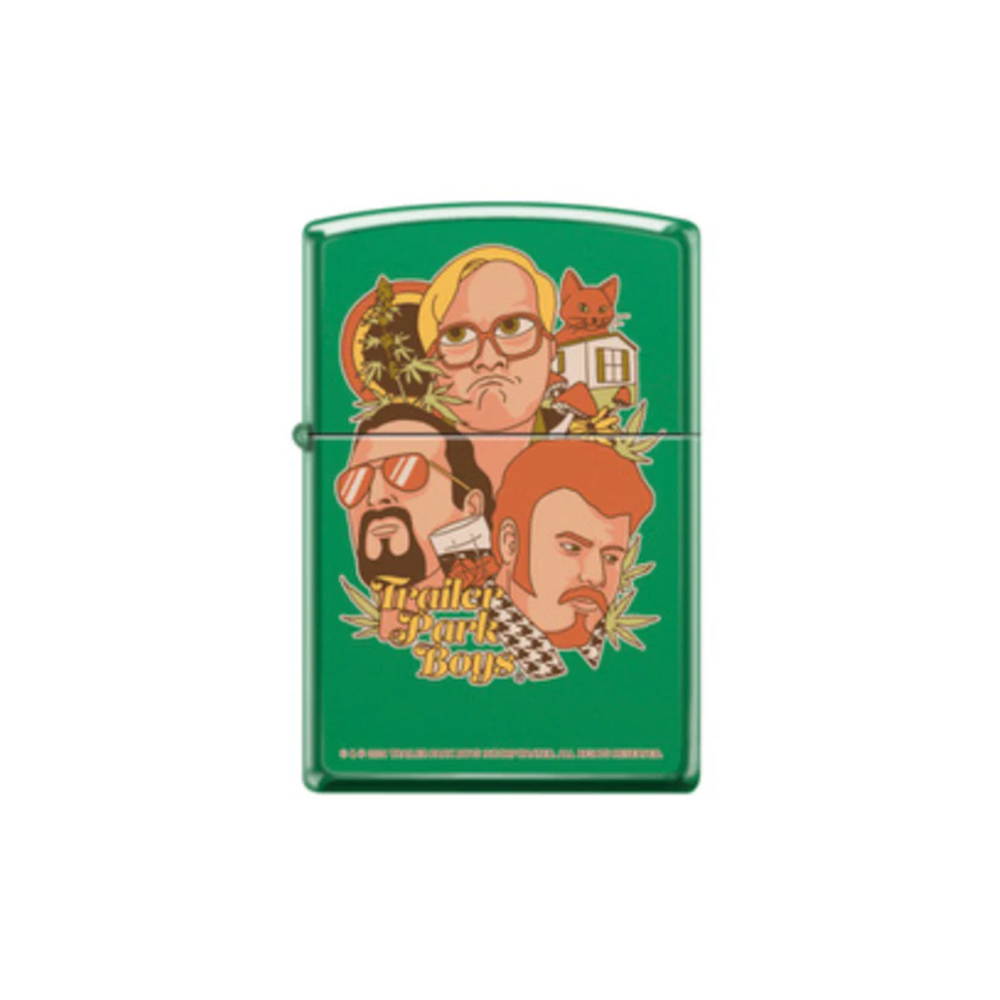 Zippo 114937 Trailer Park Boys Logo Green Matte