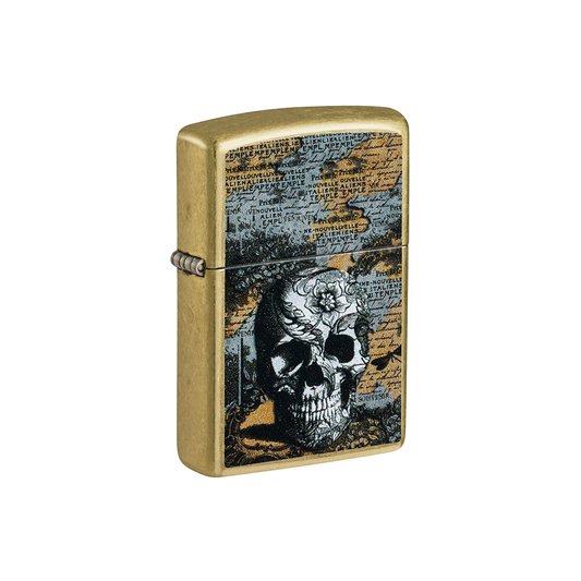 Zippo 46577 Floral Skull