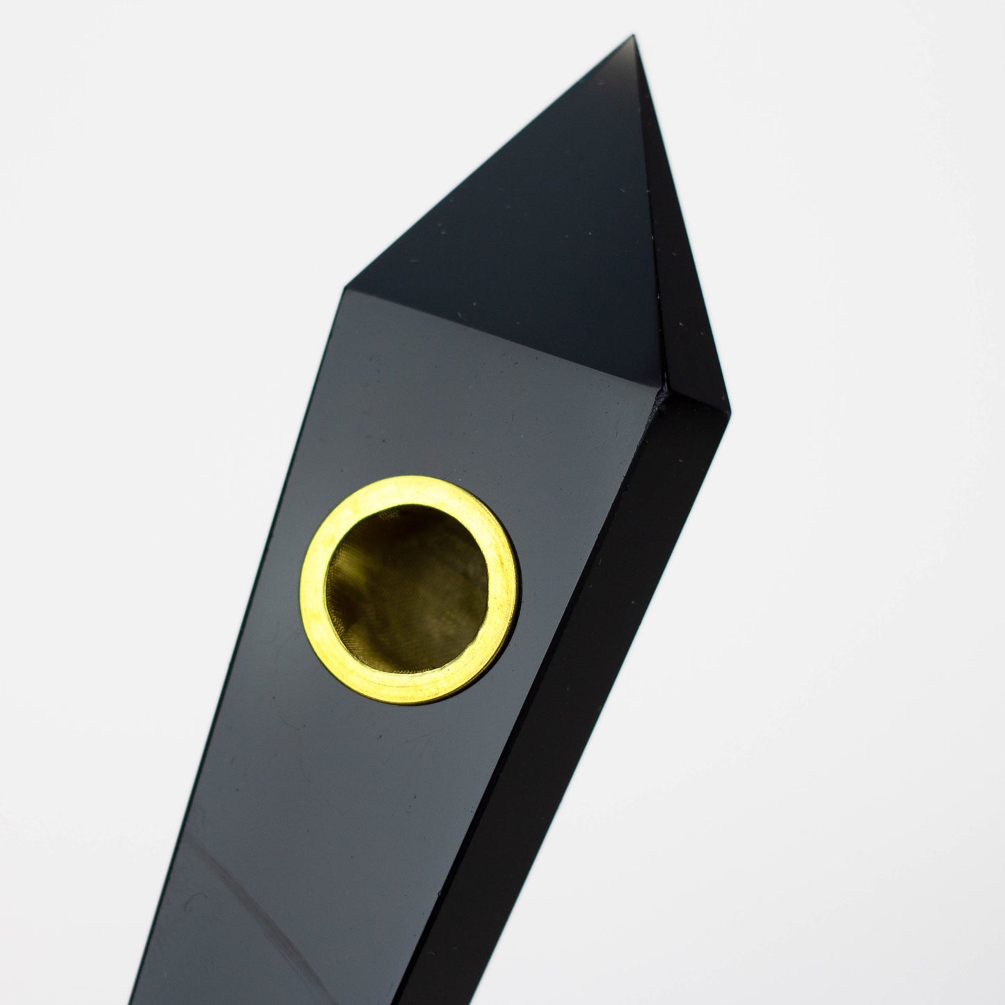 Acid Secs - Plain Natural Obsidian Smoking Pipe