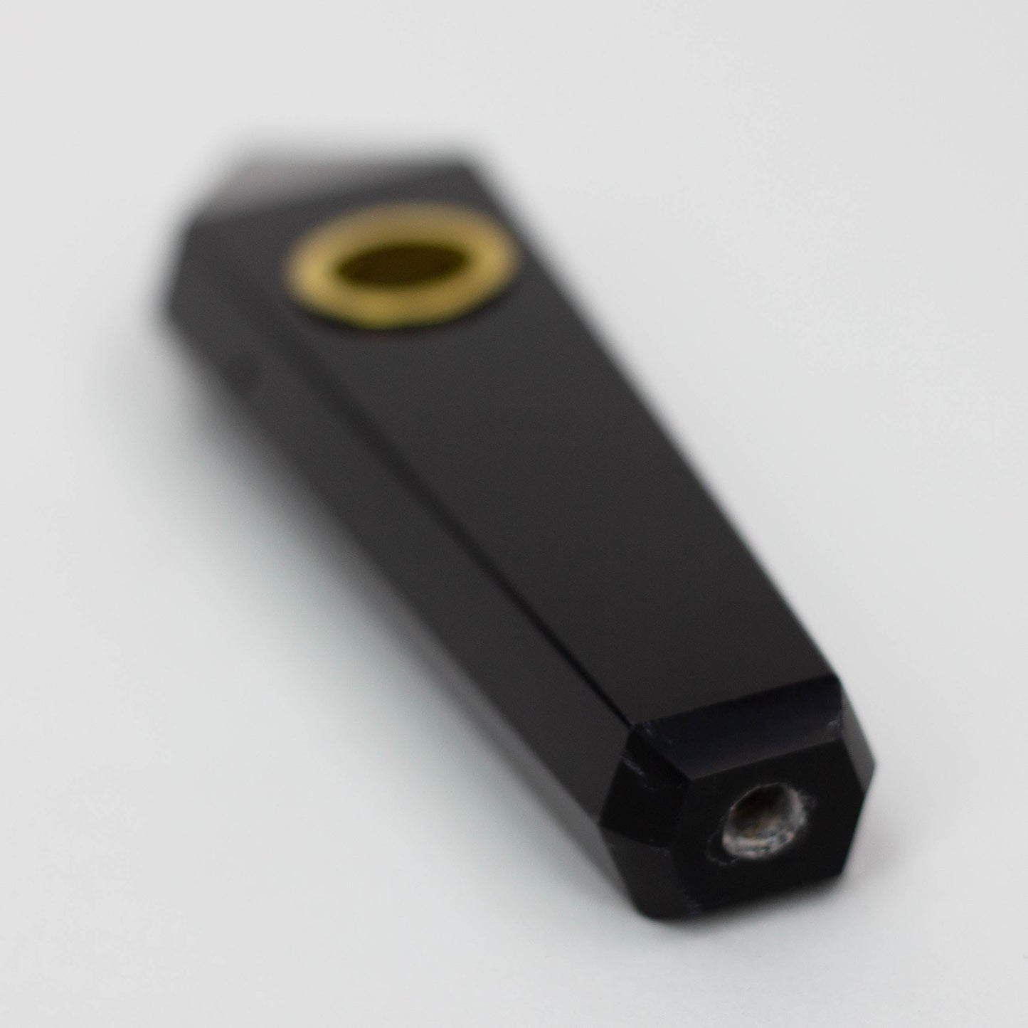 Acid Secs - Plain Natural Obsidian Smoking Pipe