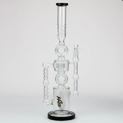 21" H2O Double ring glass water bong [H2O-24]_9