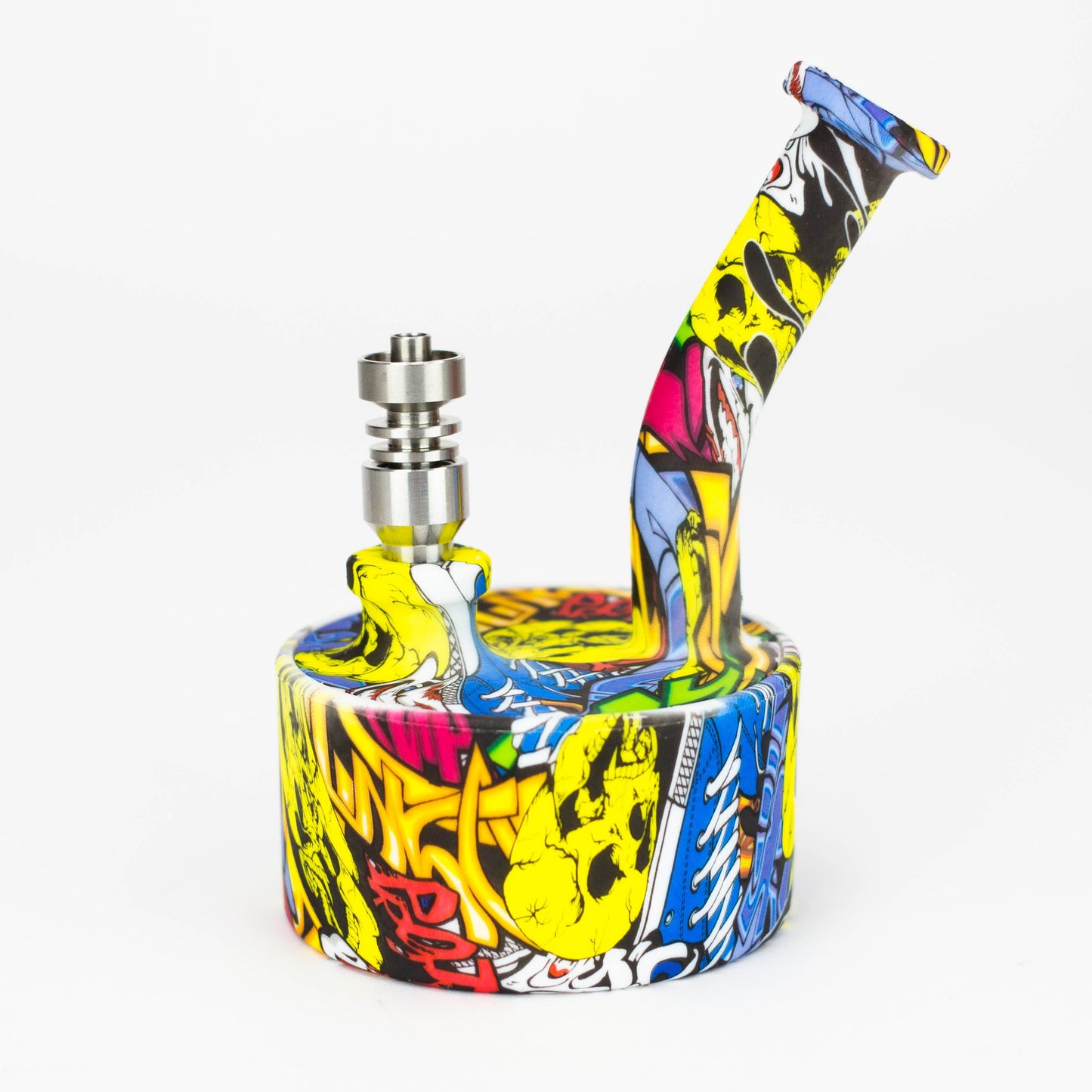 5" silicone detachable water bong with Titanium nail