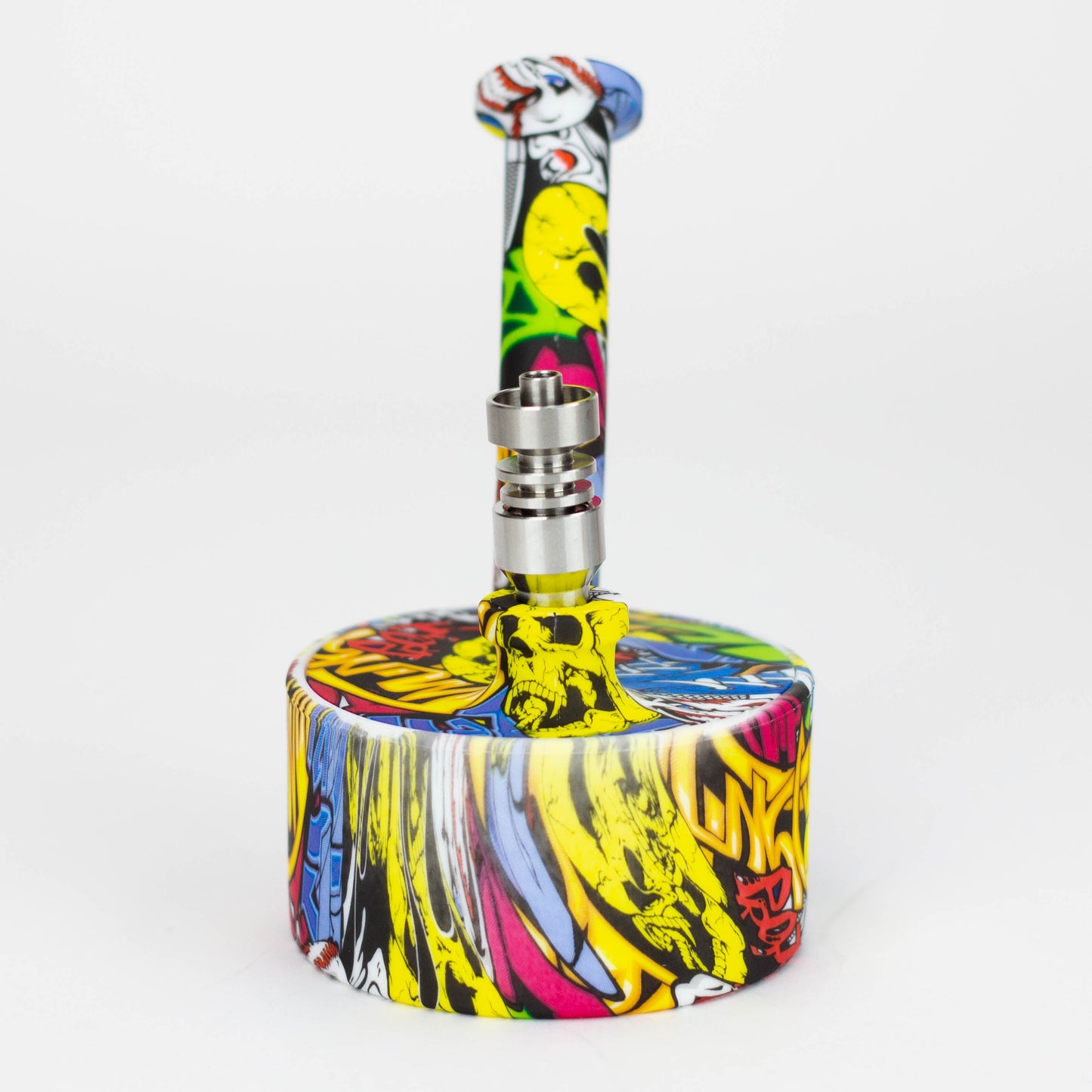 5" silicone detachable water bong with Titanium nail