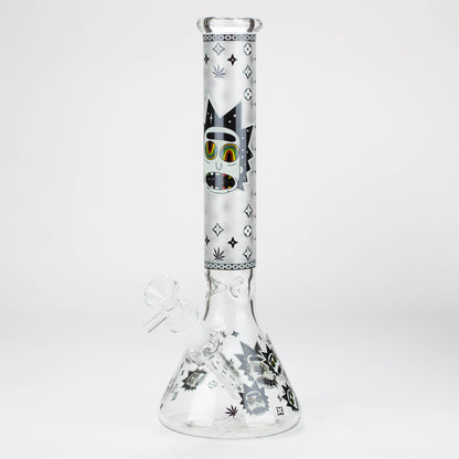 12" Cartoon glass water bong-Glow in the dark [GBT21004]