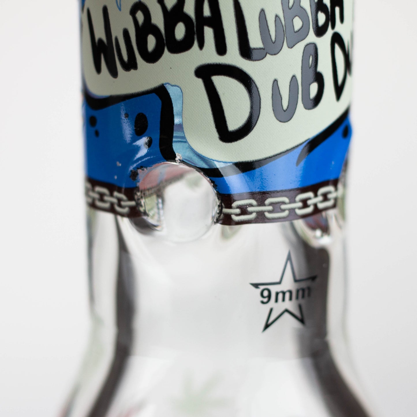 13.5” RM cartoon 9 mm glass Glow beaker water bong [GB21009]