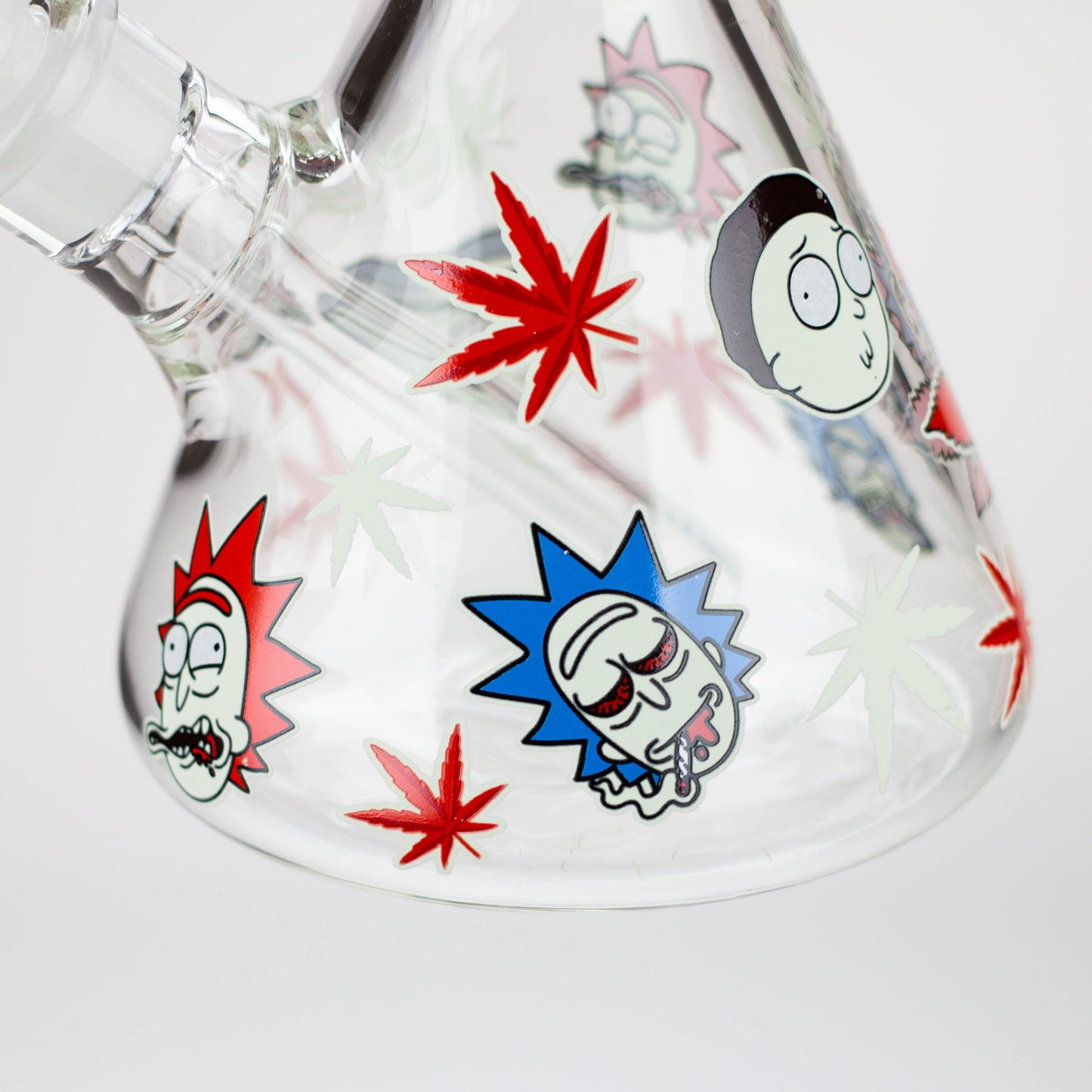 13.5” RM cartoon 9 mm glass Glow beaker water bong [GB21009]