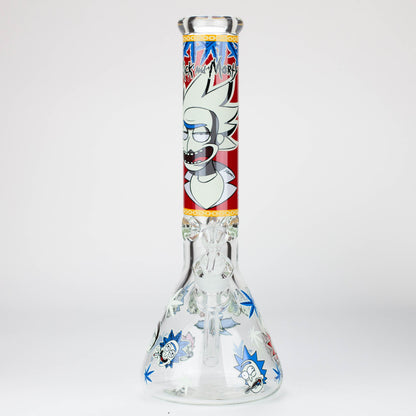 13.5” RM cartoon 9 mm glass Glow beaker water bong [GB21009]