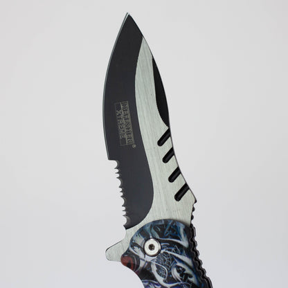 Defender-Xtream  8.5" Women with rose folding knife with bottle opener [13428]