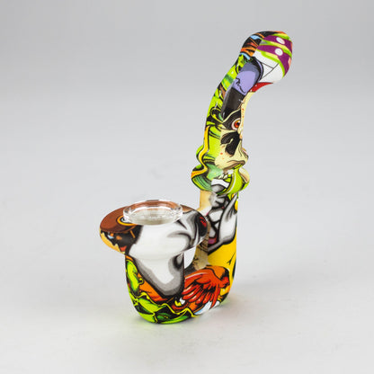 4.5" Assorted silicone U shape hand pipe [QT062D]