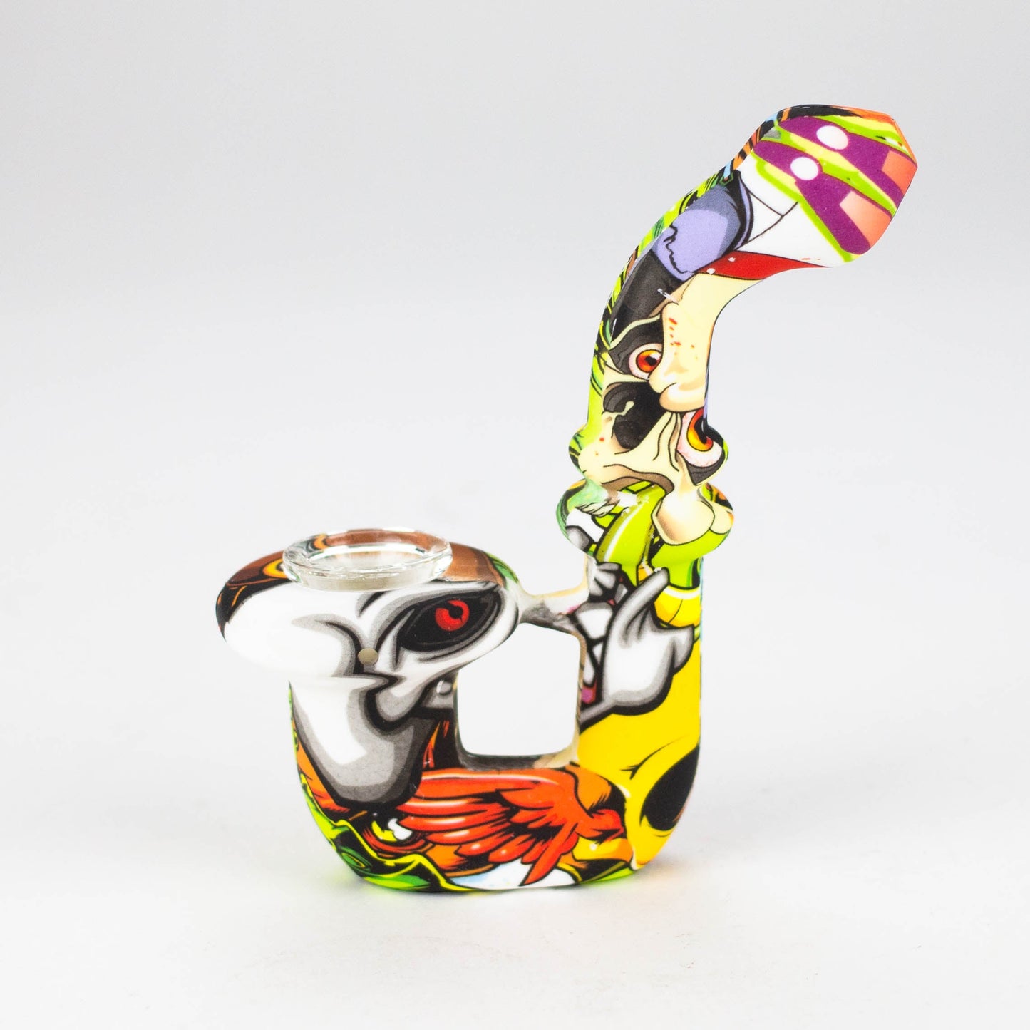 4.5" Assorted silicone U shape hand pipe [QT062D]