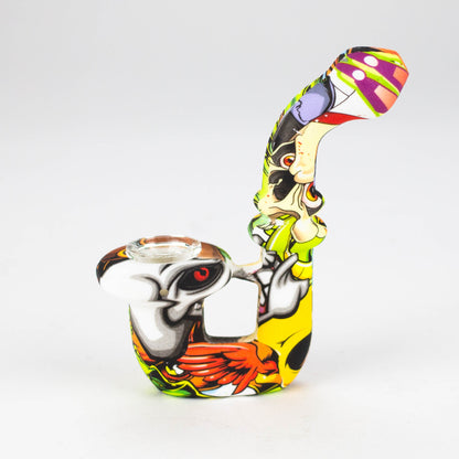 4.5" Assorted silicone U shape hand pipe [QT062D]