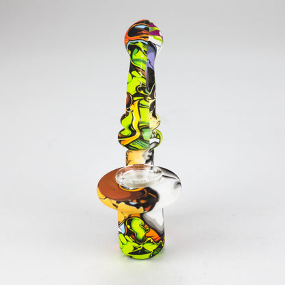 4.5" Assorted silicone U shape hand pipe [QT062D]