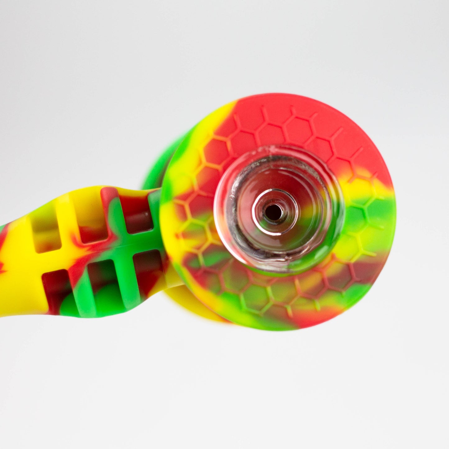 7" Assorted Silicone hammer hand pipe with dab tool [QT058D]