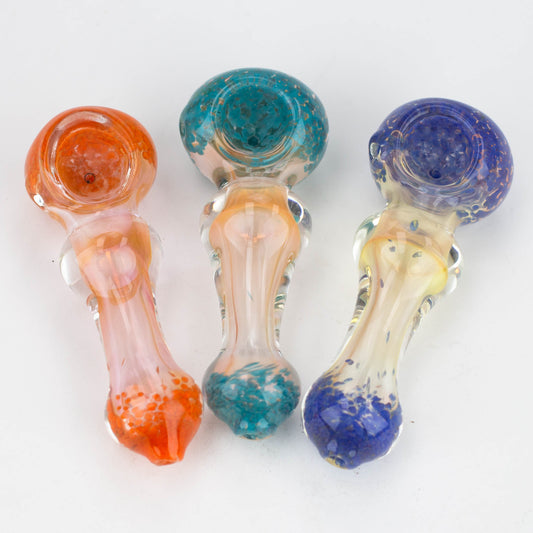 4.5" Gold Fumed Hand Pipe Pack of 2 [10606]