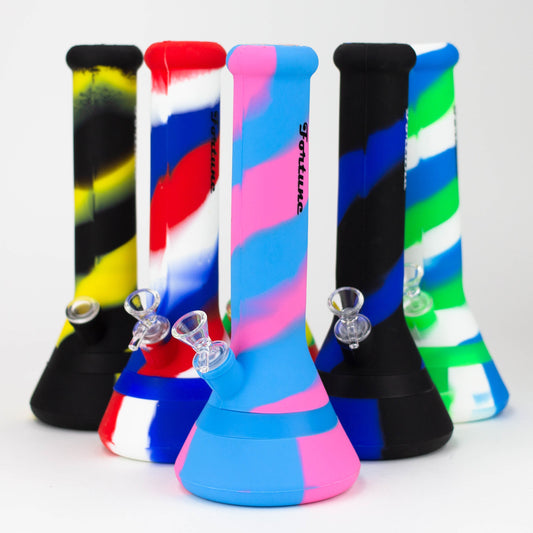 12" Multi-color silicone detachable water bong-Assorted