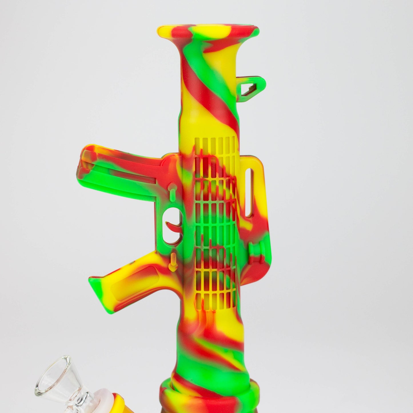 11" Multi-color bazooka silicone detachable water bong-Assorted