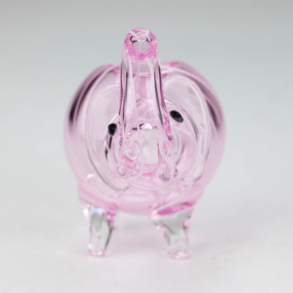 5" Standing elephant color glass hand pipe