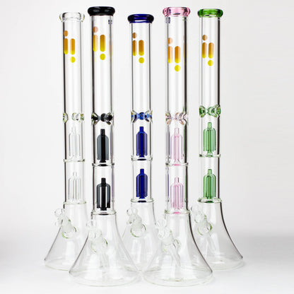Infyniti | 24" Dual tree 7mm beaker glass water bong
