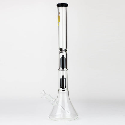 Infyniti | 24" Dual tree 7mm beaker glass water bong