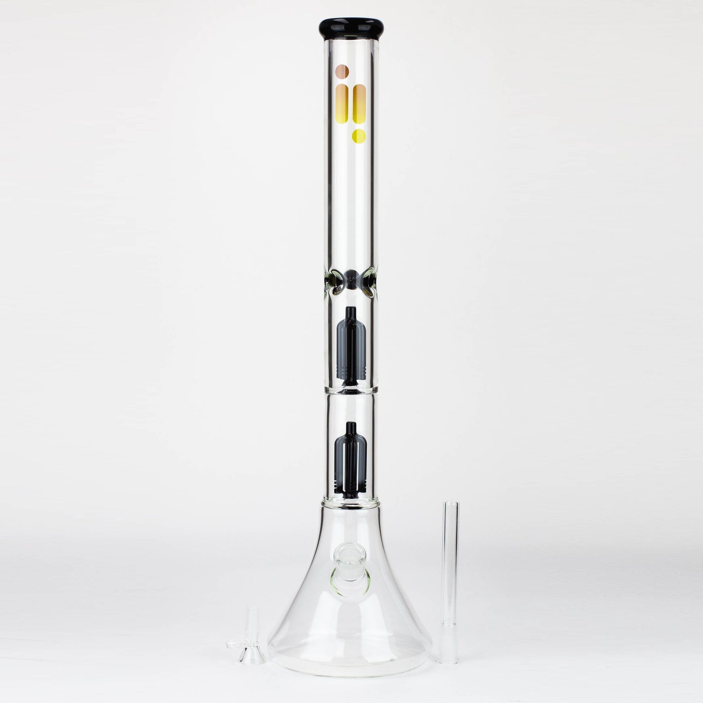Infyniti | 24" Dual tree 7mm beaker glass water bong