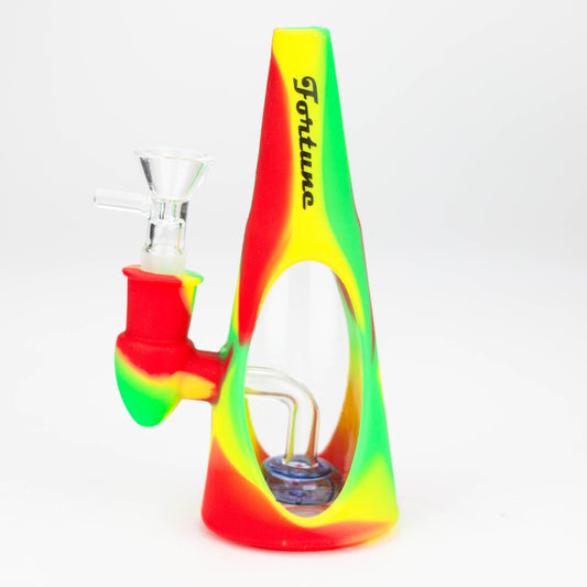 Fortune | 6.5" Multi-color Cone silicone water bong-Assorted [SP1049Q]