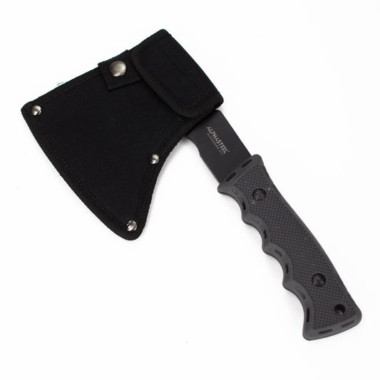 ALPHASTEEL | Tactical Axe with Sheath Black Hatchet [F103A]