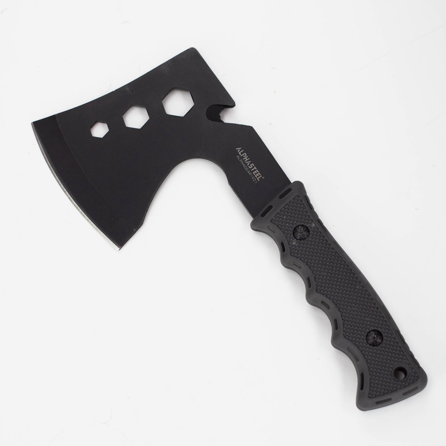 ALPHASTEEL | Tactical Axe with Sheath Black Hatchet [F103A]