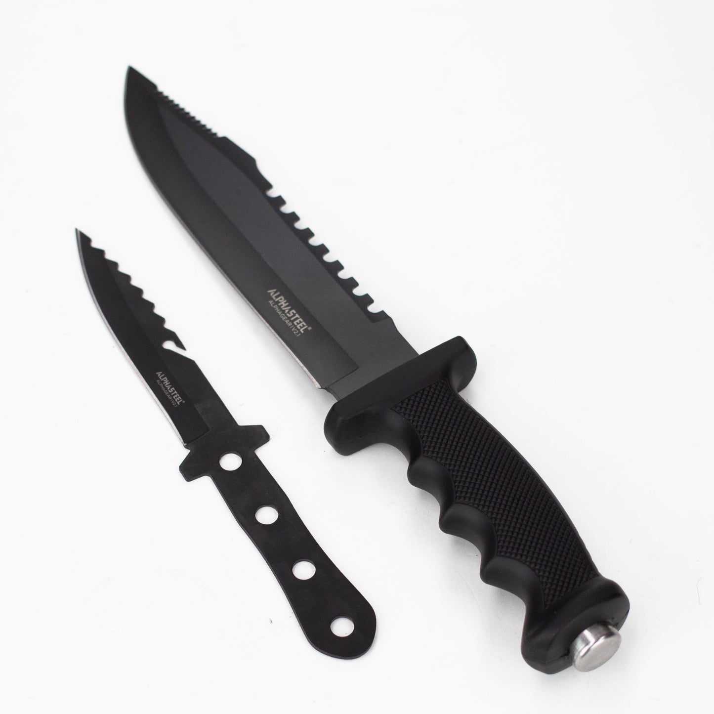 ALPHASTEEL | 11.5″ Tactical Hunting Knife with throwing Knife [1248A]