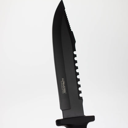 ALPHASTEEL | 11.5″ Tactical Hunting Knife with throwing Knife [1248A]