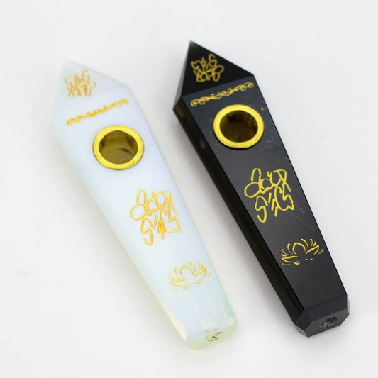 Acid Secs |  Custom Golden Engraving Pipe with Choke