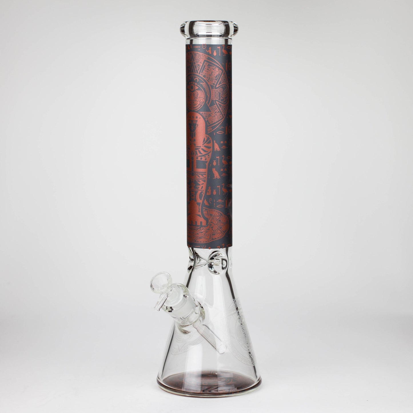 15.5" Egyptian Hieroglyph / 7 mm / Glass Bong  [LL034-RED]