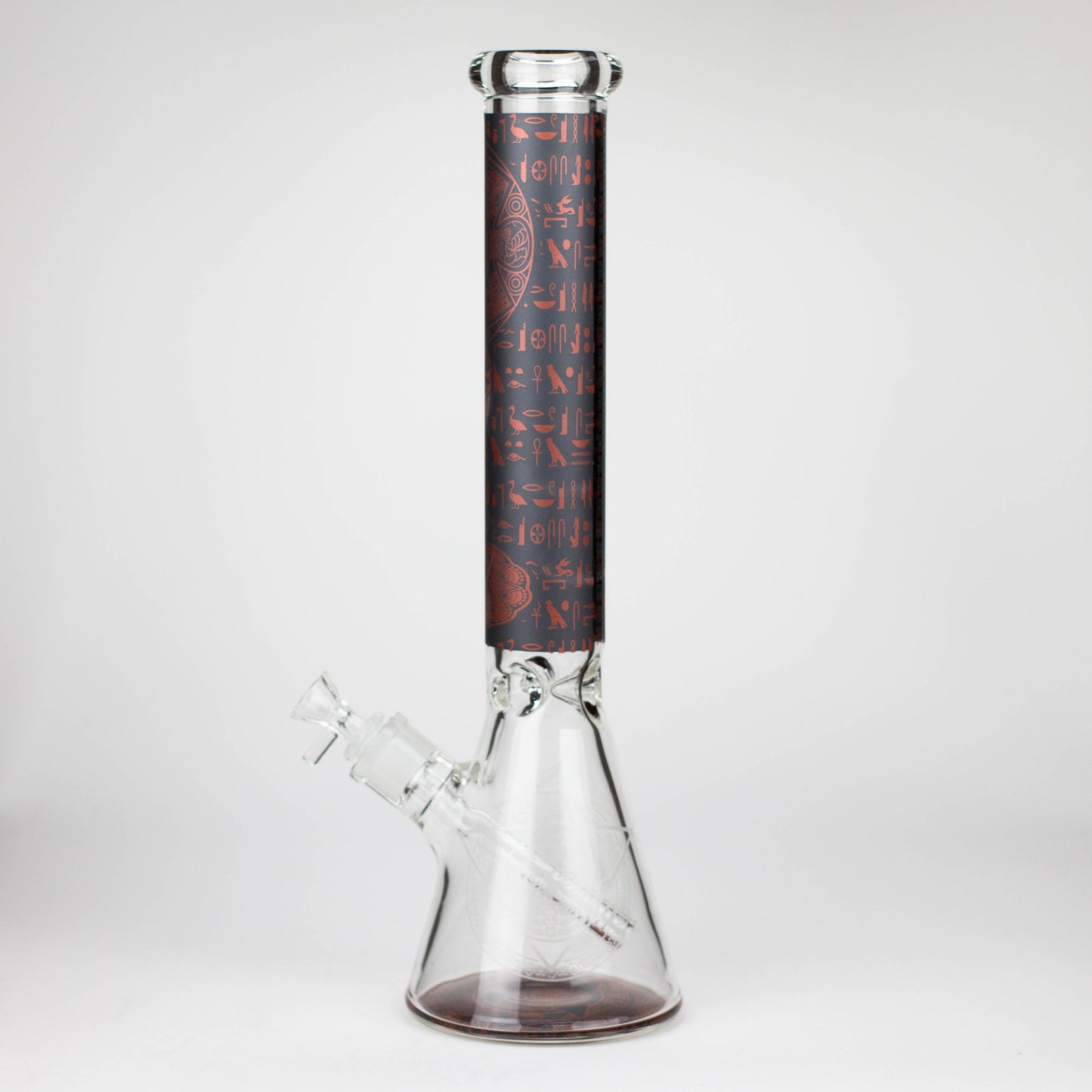 15.5" Egyptian Hieroglyph / 7 mm / Glass Bong  [LL034-RED]
