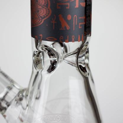 15.5" Egyptian Hieroglyph / 7 mm / Glass Bong  [LL034-RED]