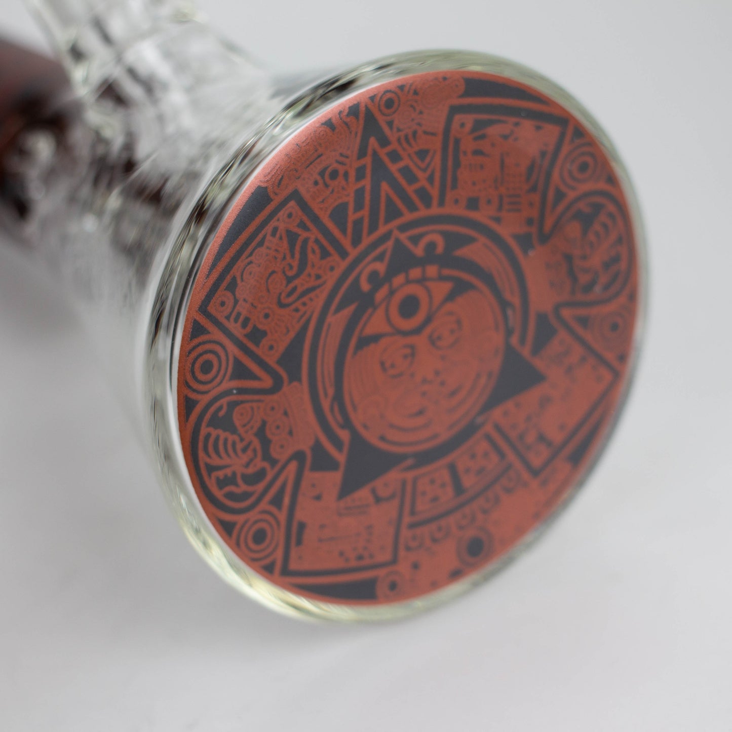 15.5" Egyptian Hieroglyph / 7 mm / Glass Bong  [LL034-RED]