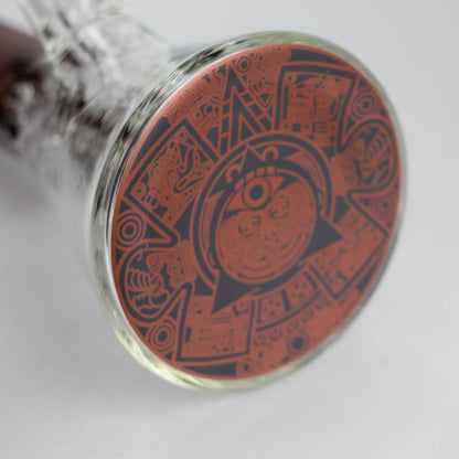 15.5" Egyptian Hieroglyph / 7 mm / Glass Bong  [LL034-RED]