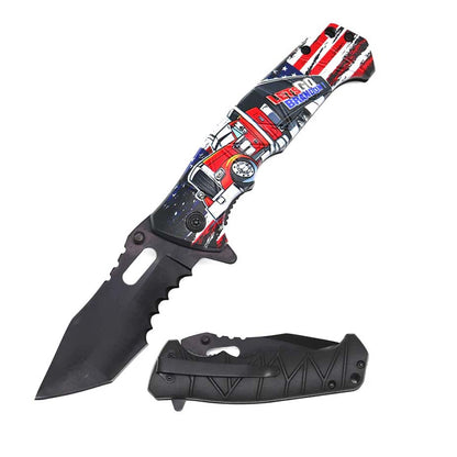 8" Spring Assisted Knife Lets Go Brandon