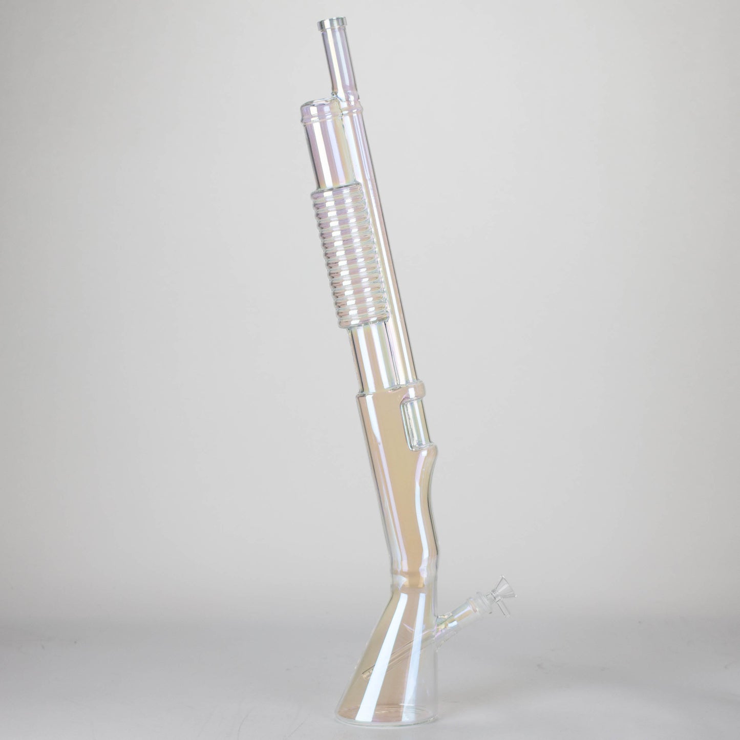 27" Electroplated Shotgun Design Glass Bong with Display Stand [GU004]