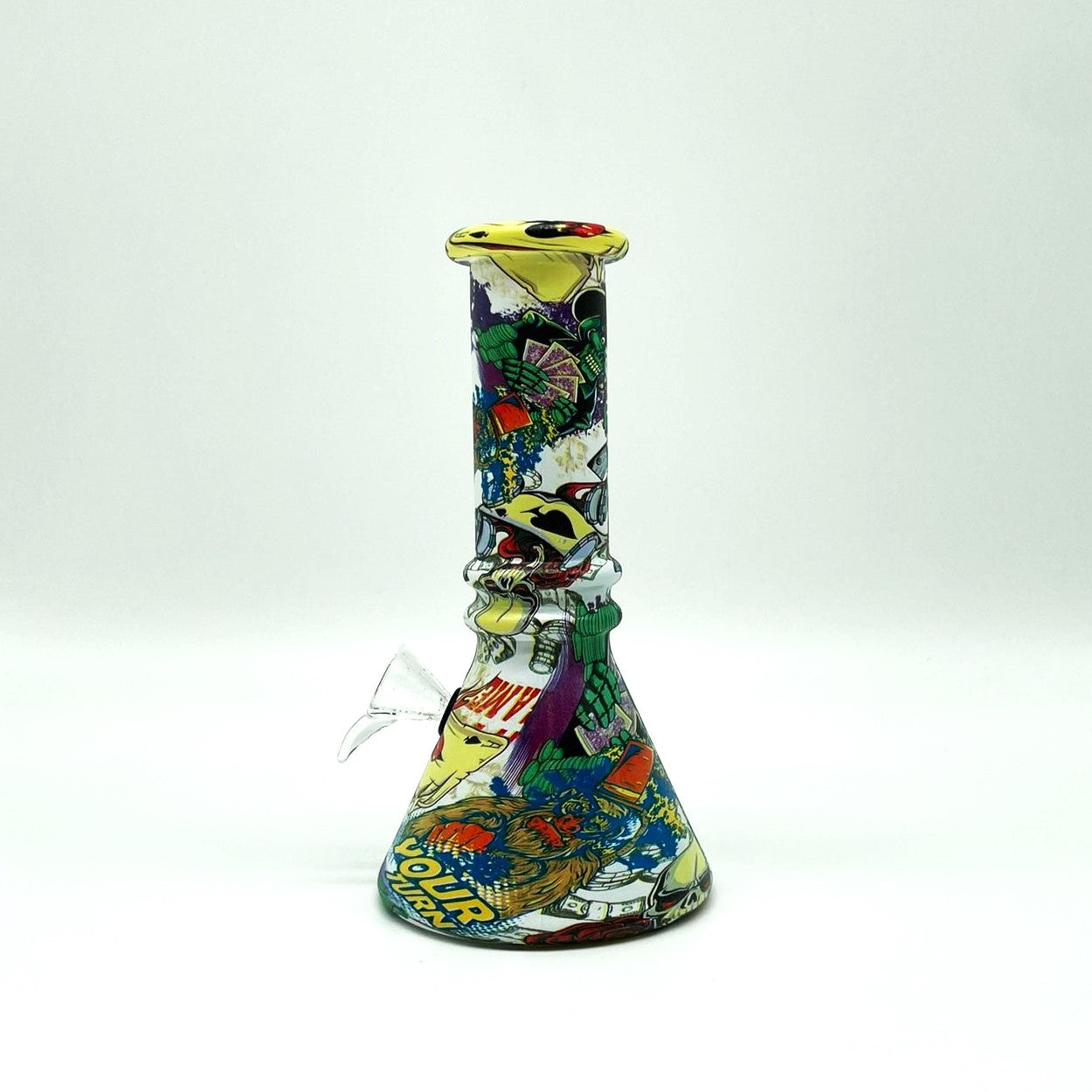 6" Multicolor Mini soft glass water bong Assorted Designs [PIP411]