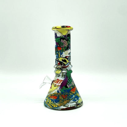 6" Multicolor Mini soft glass water bong Assorted Designs [PIP411]