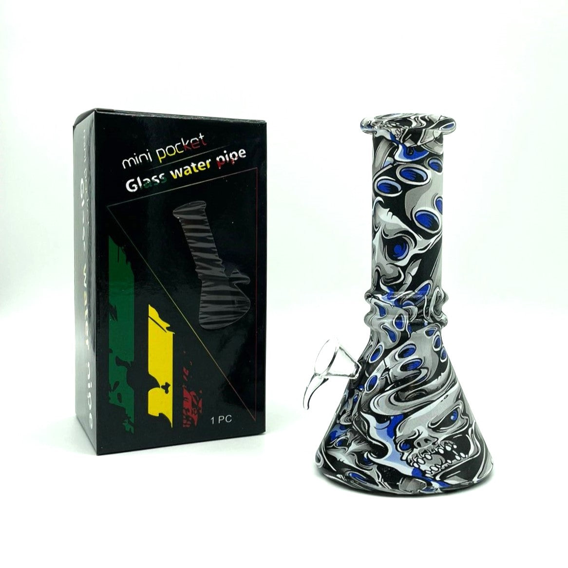 6" Multicolor Mini soft glass water bong Assorted Designs [PIP411]